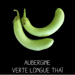 Aubergines verte longue de Thaïlande